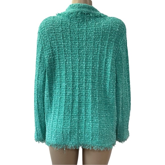 Rabe Textured Buttoned Jacket, Turquoise - Picture 3 of 10